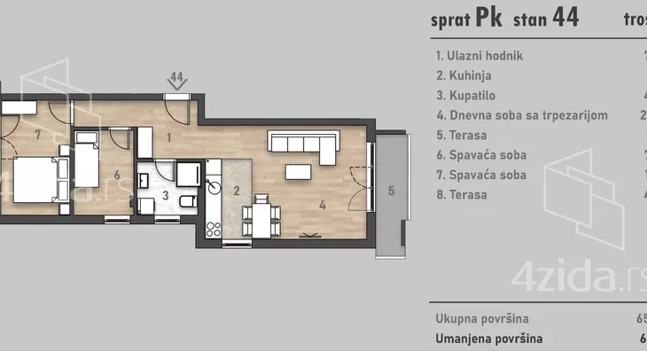Trosoban stan | 4zida