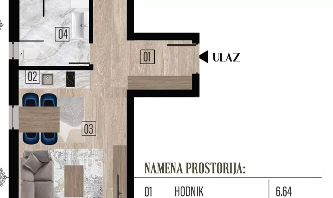 Jednosoban stan | 4zida