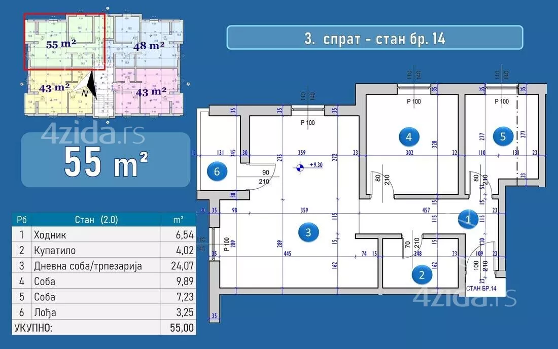 Dvoiposoban stan | 4zida