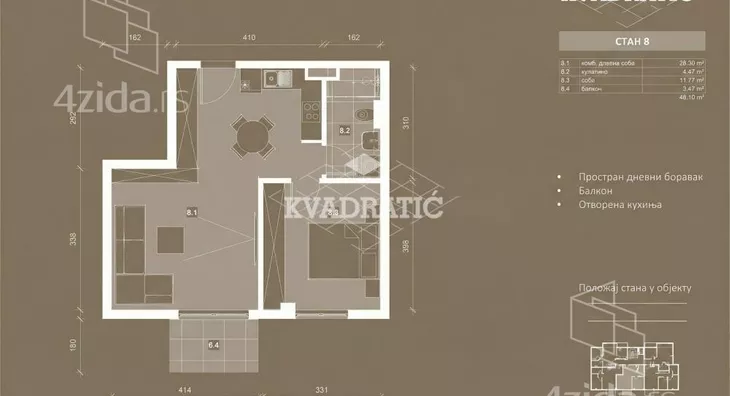 Dvosoban stan | 4zida