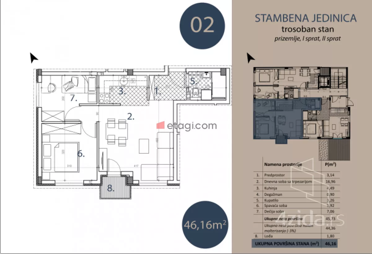Trosoban stan | 4zida