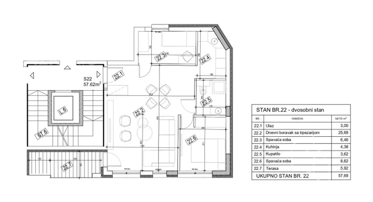 Trosoban stan | 4zida