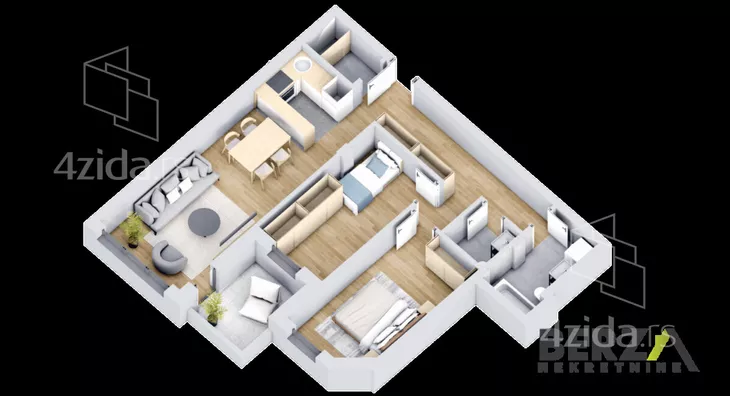 Trosoban stan | 4zida