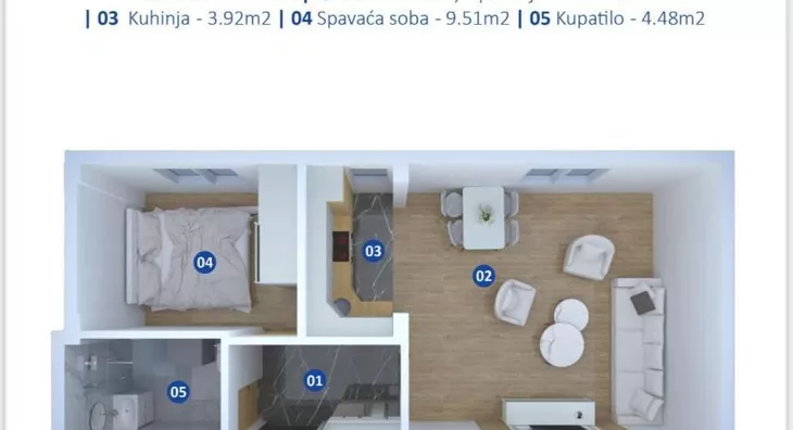 Dvosoban stan | 4zida