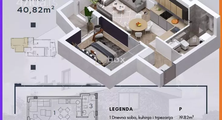 Jednoiposoban stan | 4zida