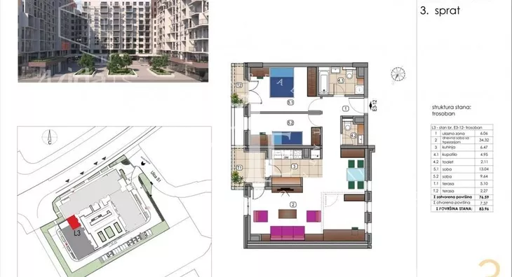 Trosoban stan | 4zida