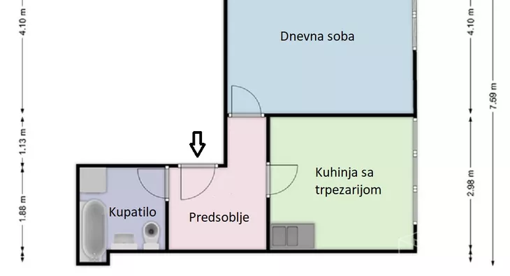 Jednosoban stan | 4zida