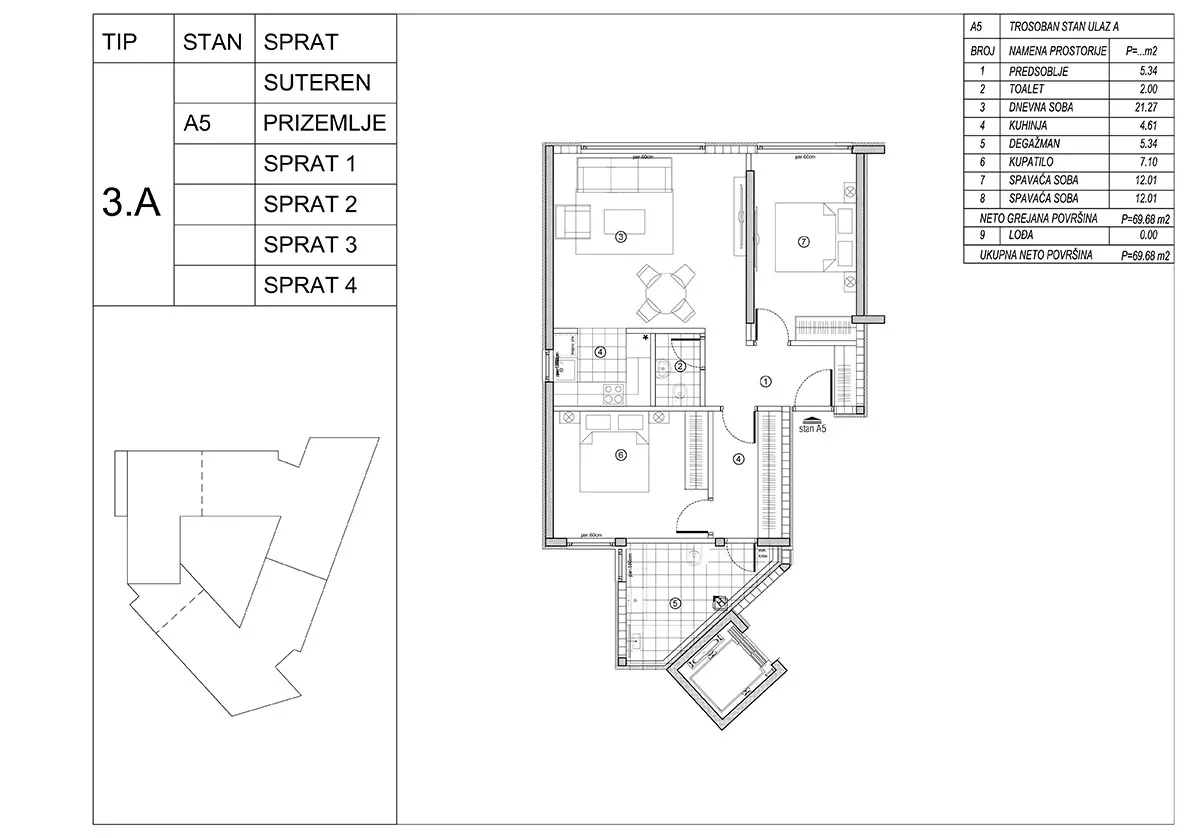 Trosoban stan | 4zida