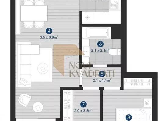 Trosoban stan | 4zida