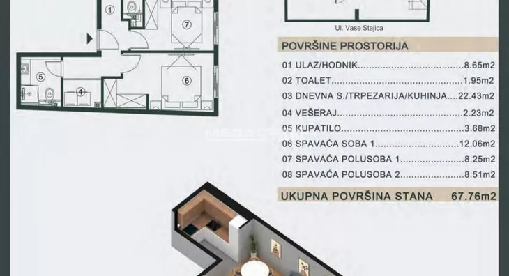 Trosoban stan | 4zida