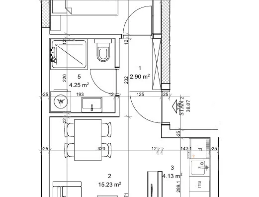 Jednoiposoban stan | 4zida