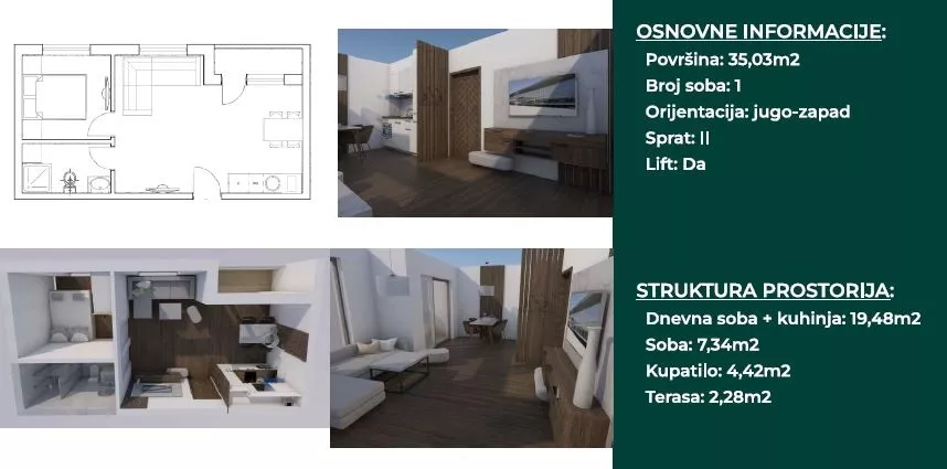 Jednoiposoban stan | 4zida