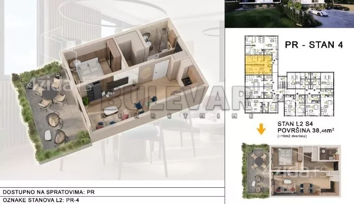 Jednoiposoban stan | 4zida