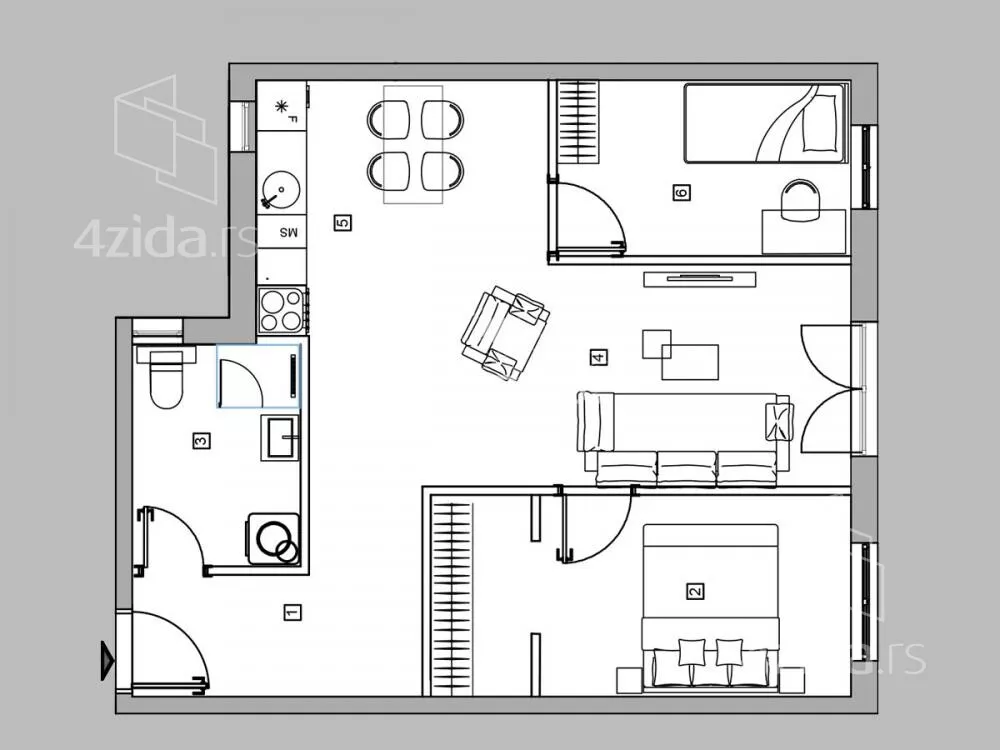 Dvoiposoban stan | 4zida