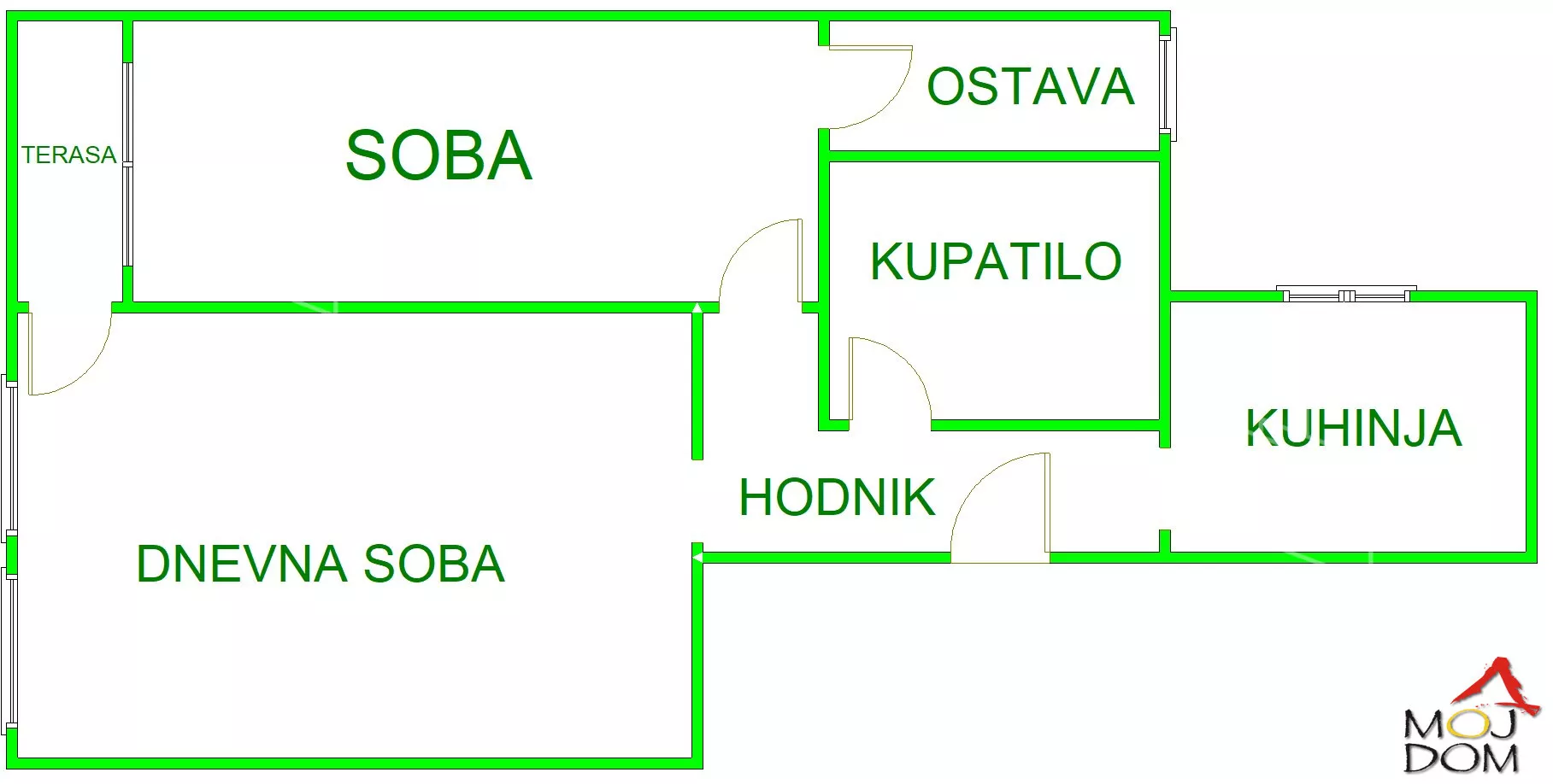 Jednoiposoban stan | 4zida