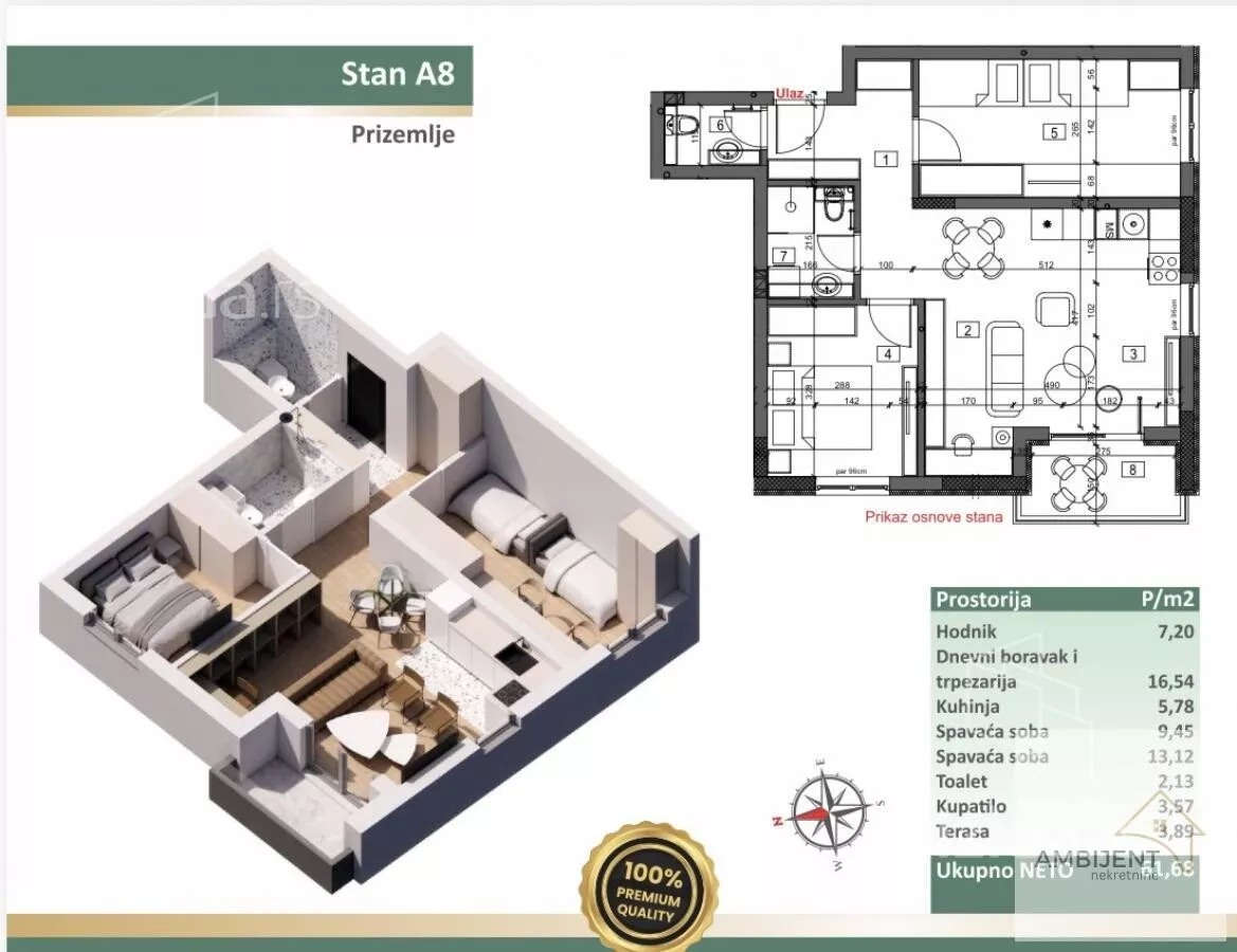 Trosoban stan | 4zida