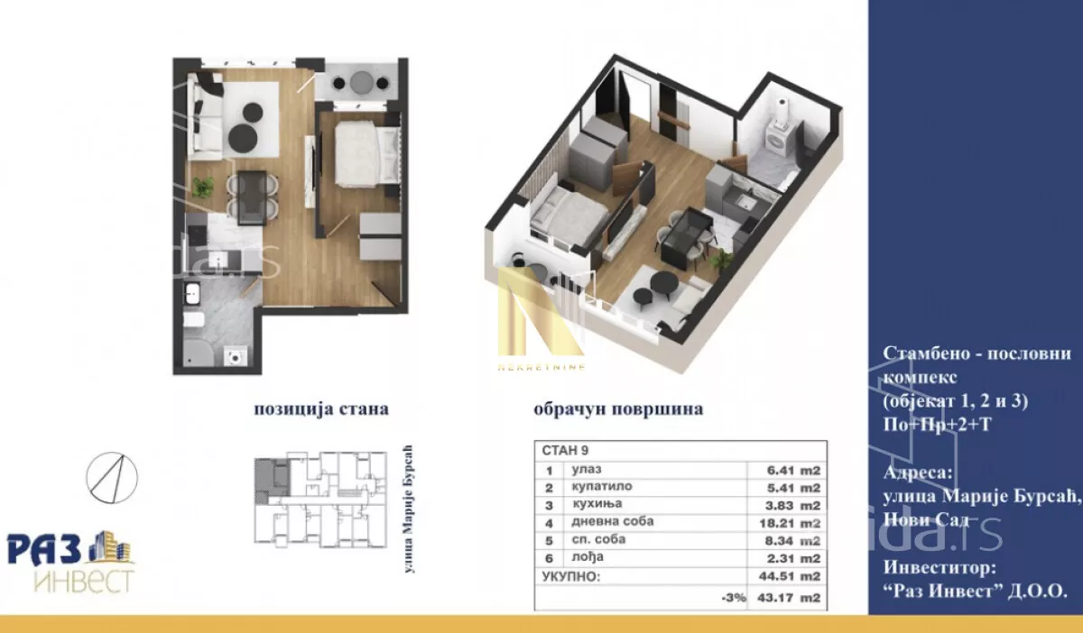 Dvosoban stan | 4zida
