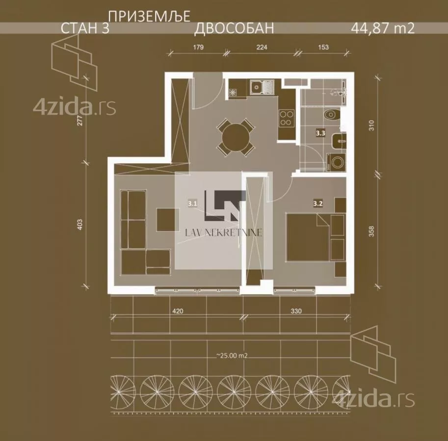 Dvosoban stan | 4zida