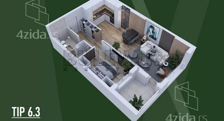 Dvosoban stan | 4zida