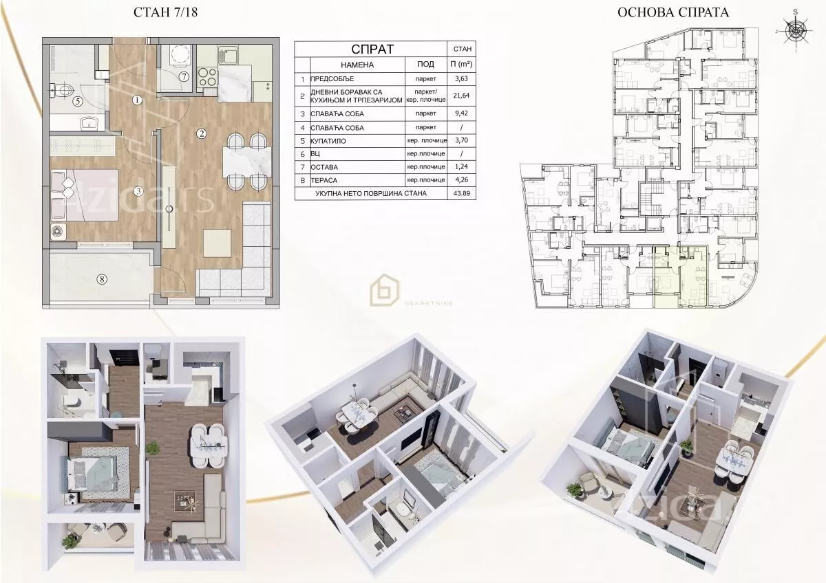 Jednoiposoban stan | 4zida