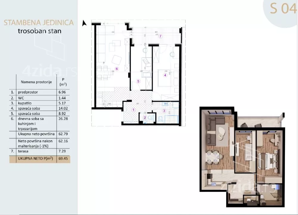 Dvoiposoban stan | 4zida