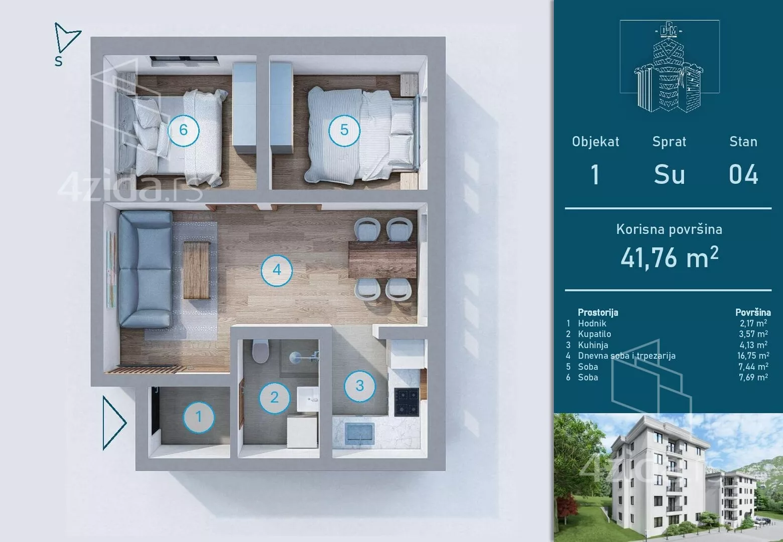 Dvosoban stan | 4zida