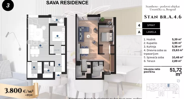 Dvosoban stan | 4zida