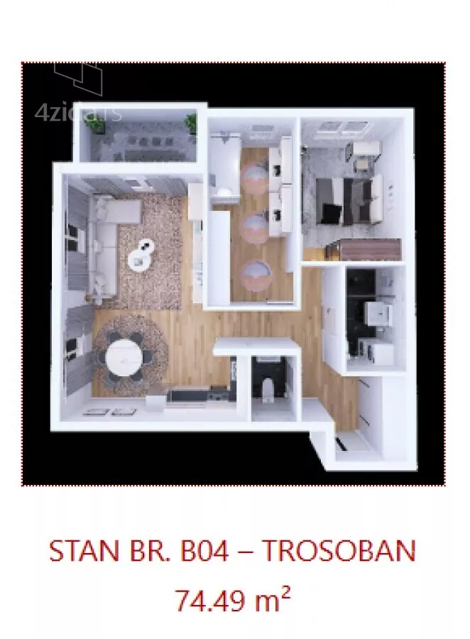 Trosoban stan | 4zida