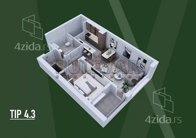 Dvosoban stan | 4zida