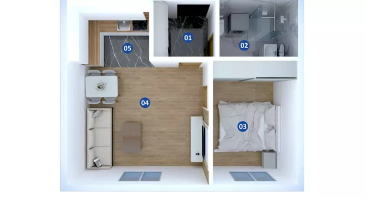 Jednoiposoban stan | 4zida