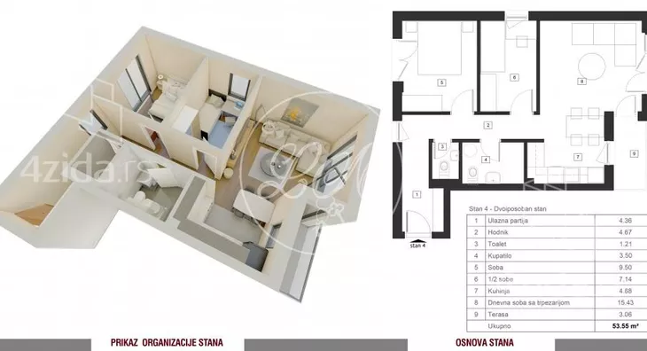 Dvoiposoban stan | 4zida