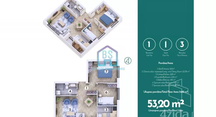 Dvoiposoban stan | 4zida