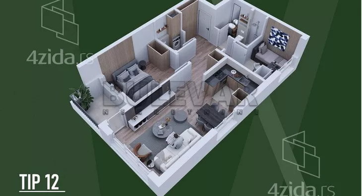 Dvoiposoban stan | 4zida