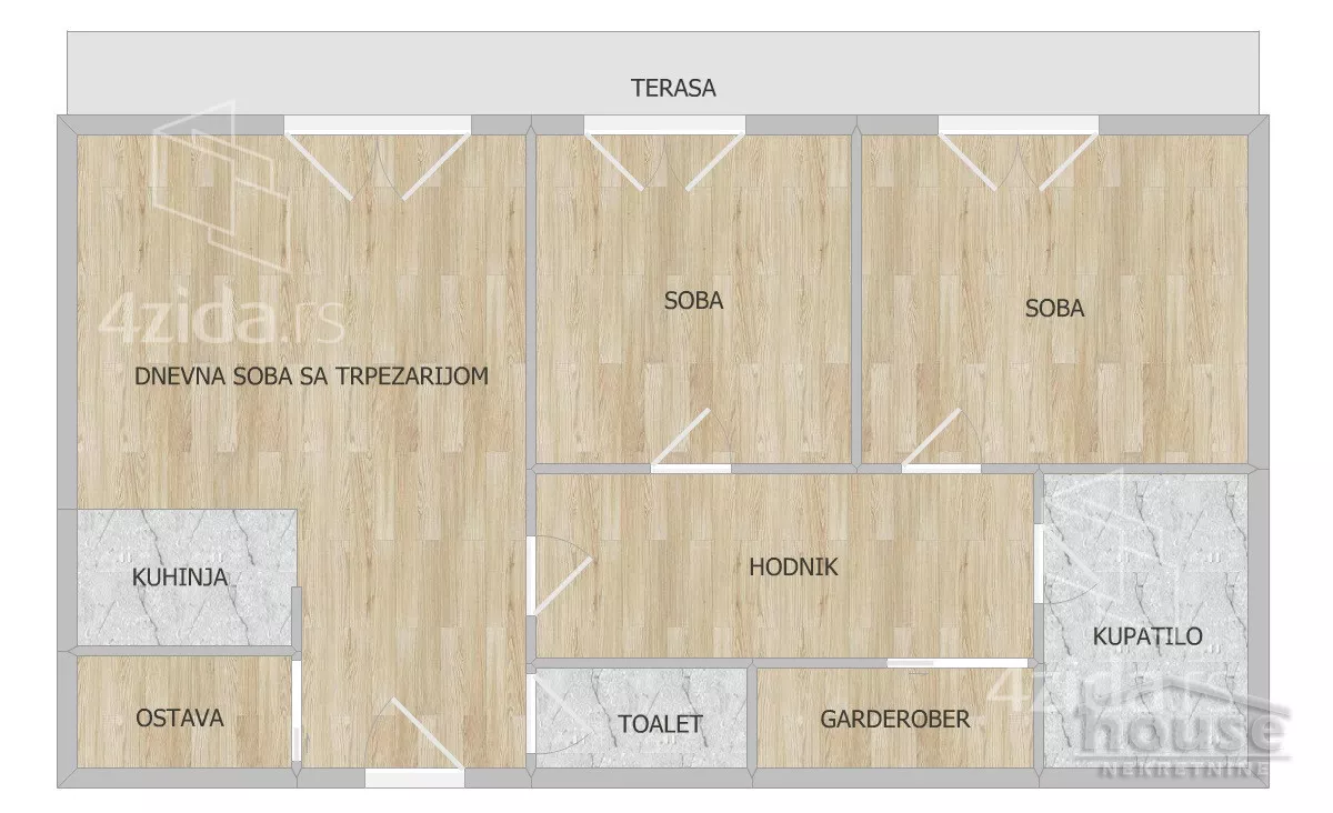 Trosoban stan | 4zida