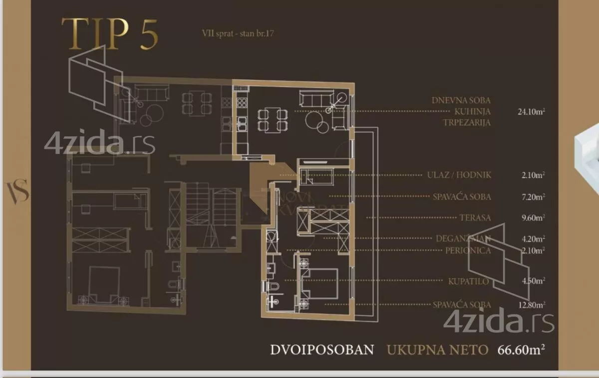 Trosoban stan | 4zida
