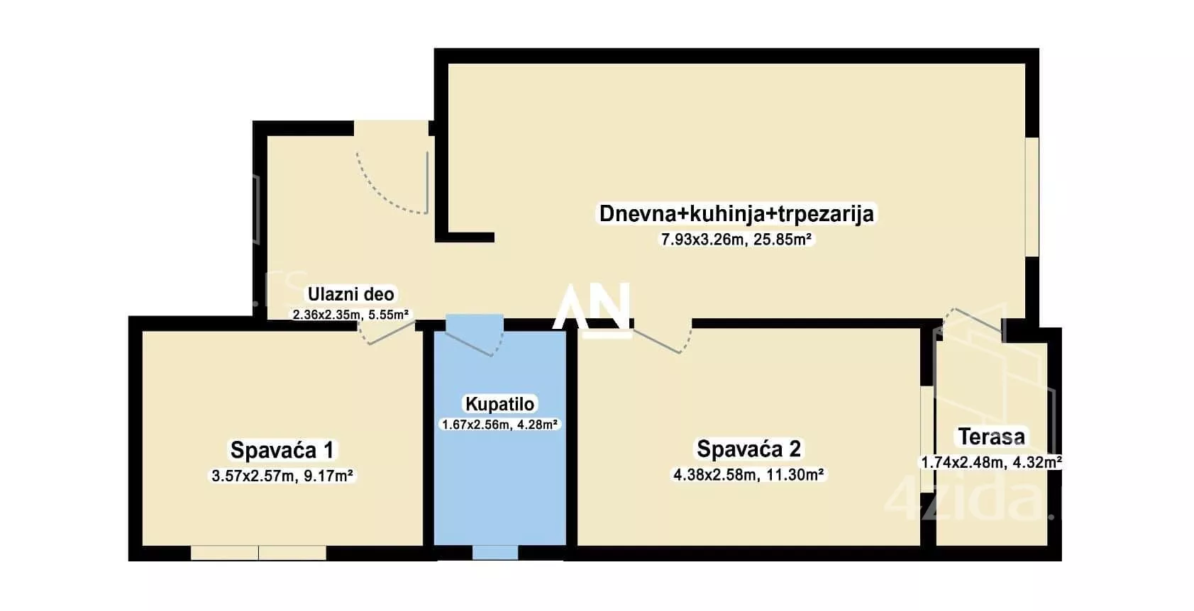 Trosoban stan | 4zida