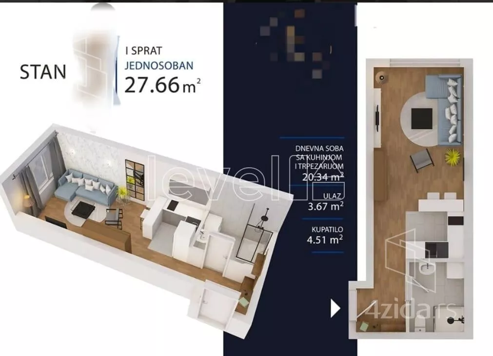 Jednosoban stan | 4zida