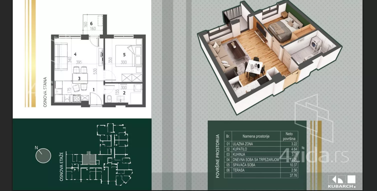 Jednosoban stan | 4zida