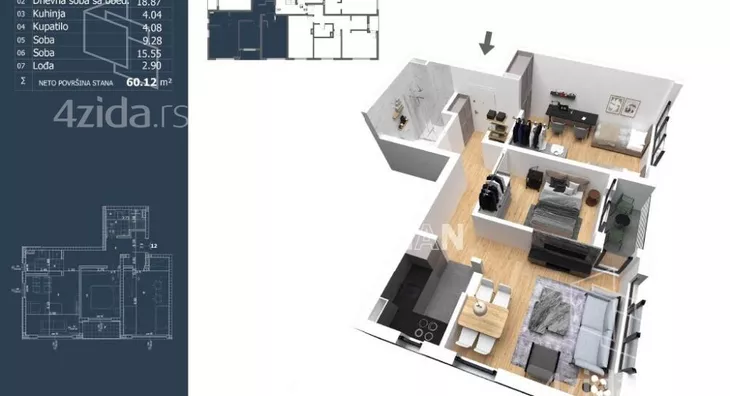 Trosoban stan | 4zida