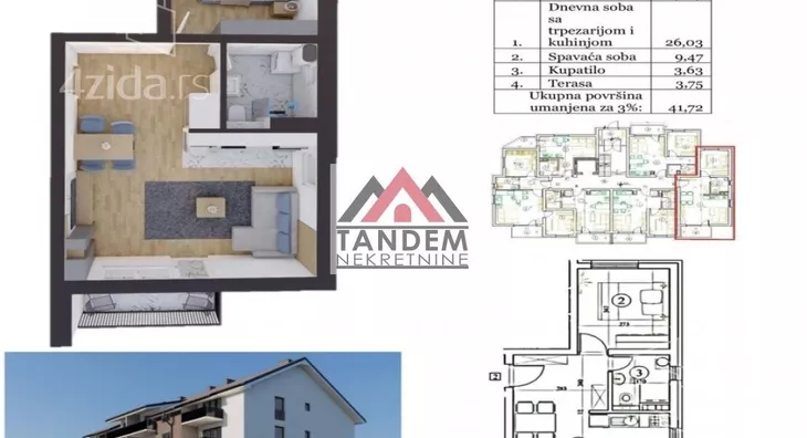 Jednoiposoban stan | 4zida