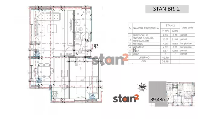 Jednoiposoban stan | 4zida