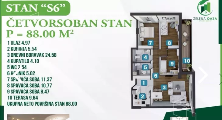 Troiposoban stan | 4zida