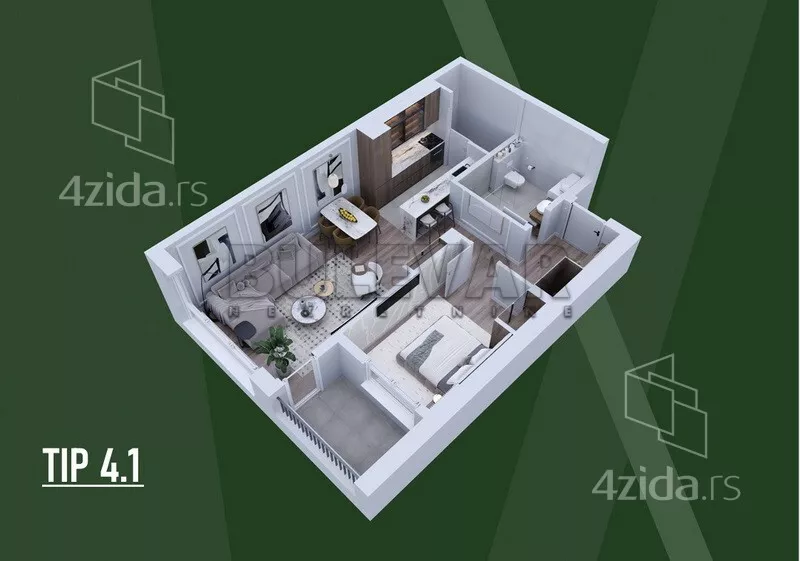 Dvosoban stan | 4zida