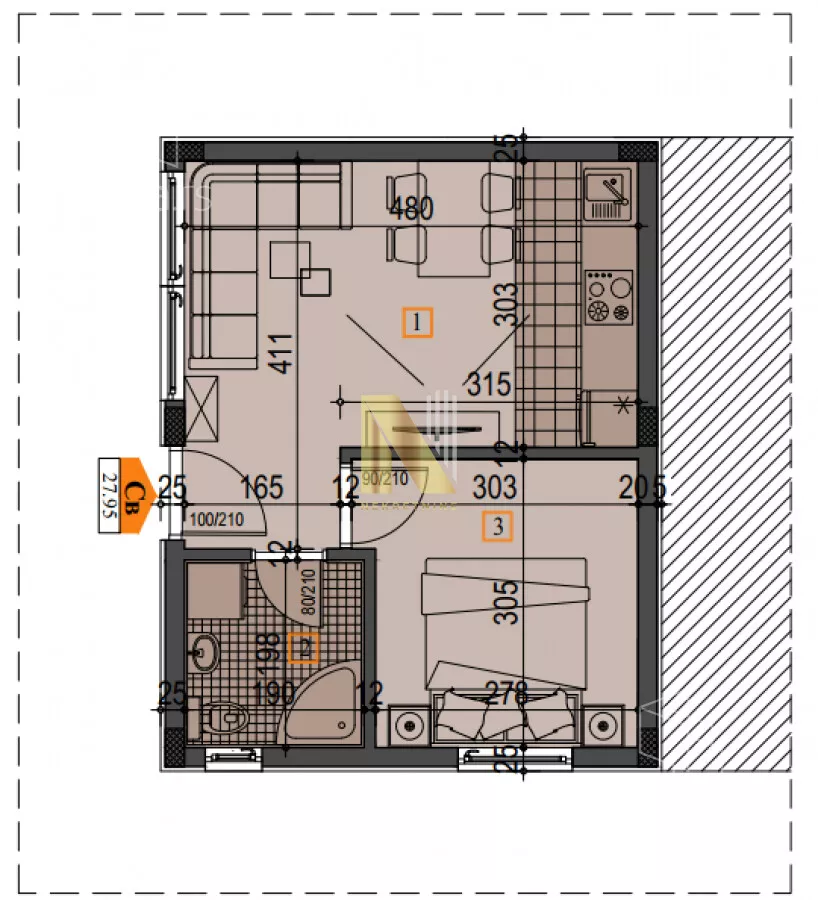 Jednoiposoban stan | 4zida