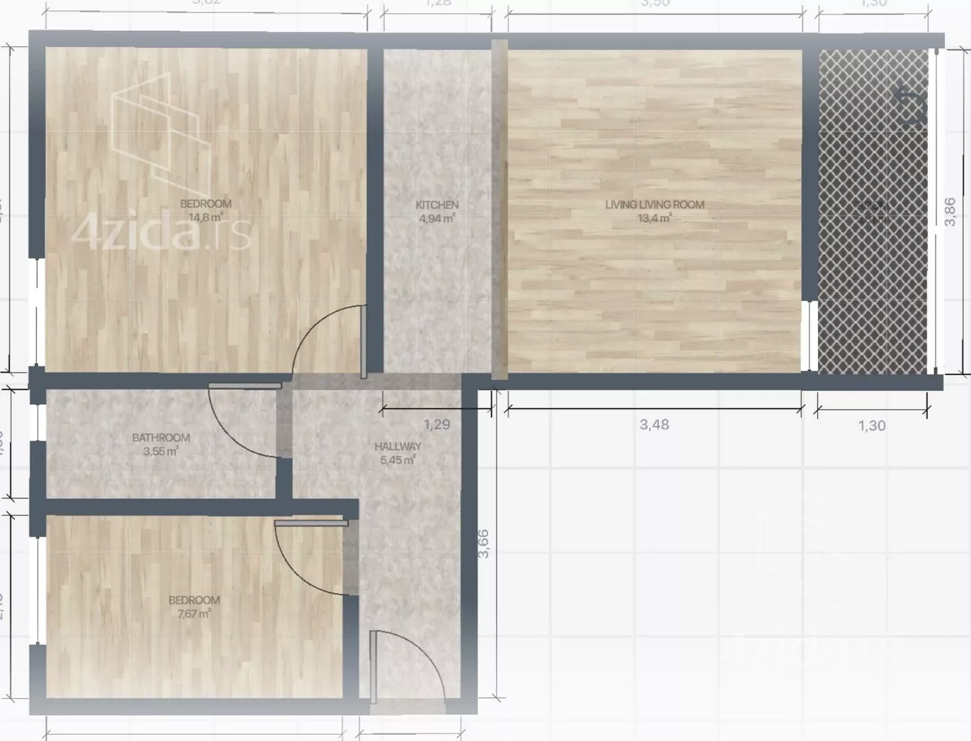 Dvosoban stan | 4zida