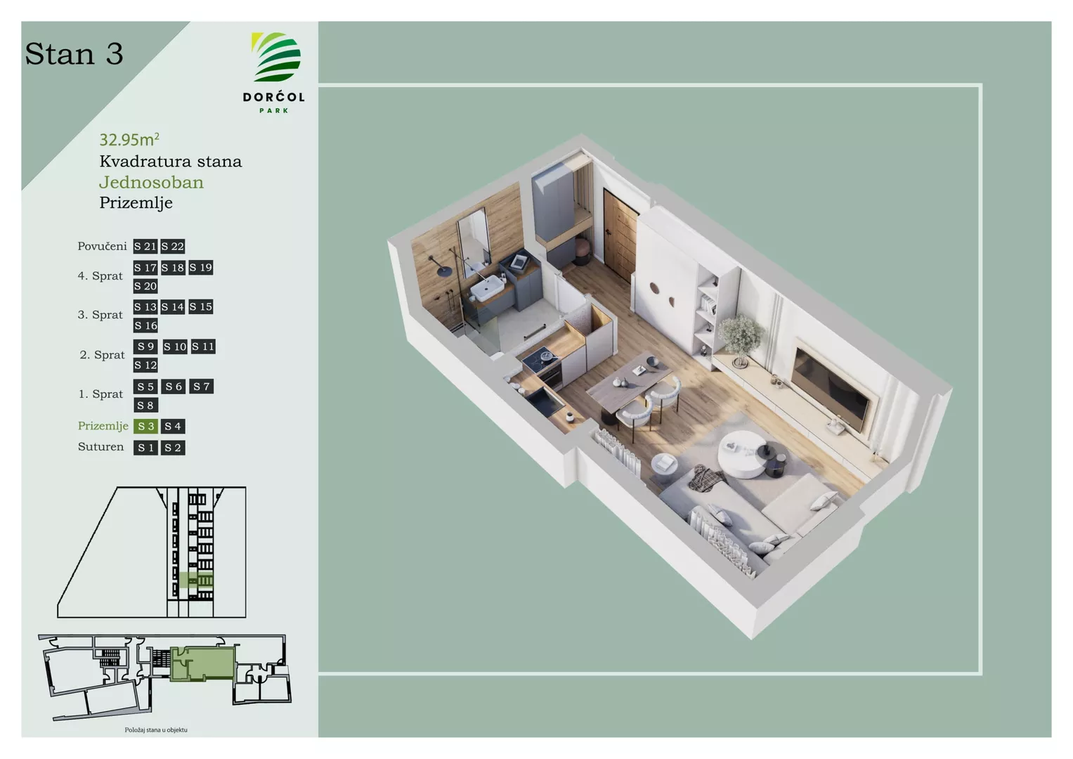 Jednosoban stan | 4zida