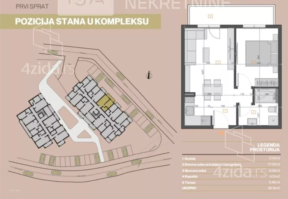 Jednosoban stan | 4zida