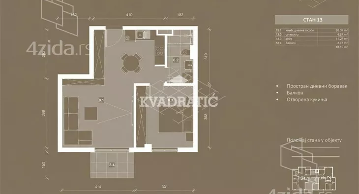 Dvosoban stan | 4zida