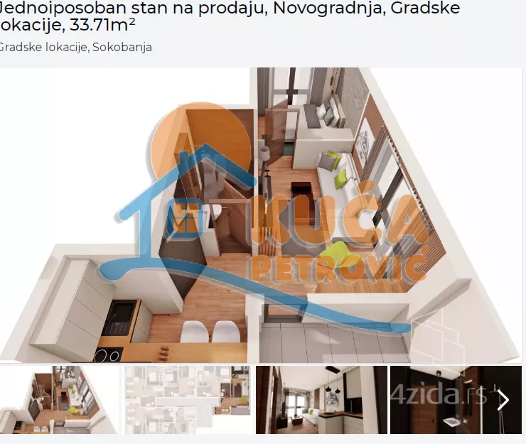 Jednosoban stan | 4zida