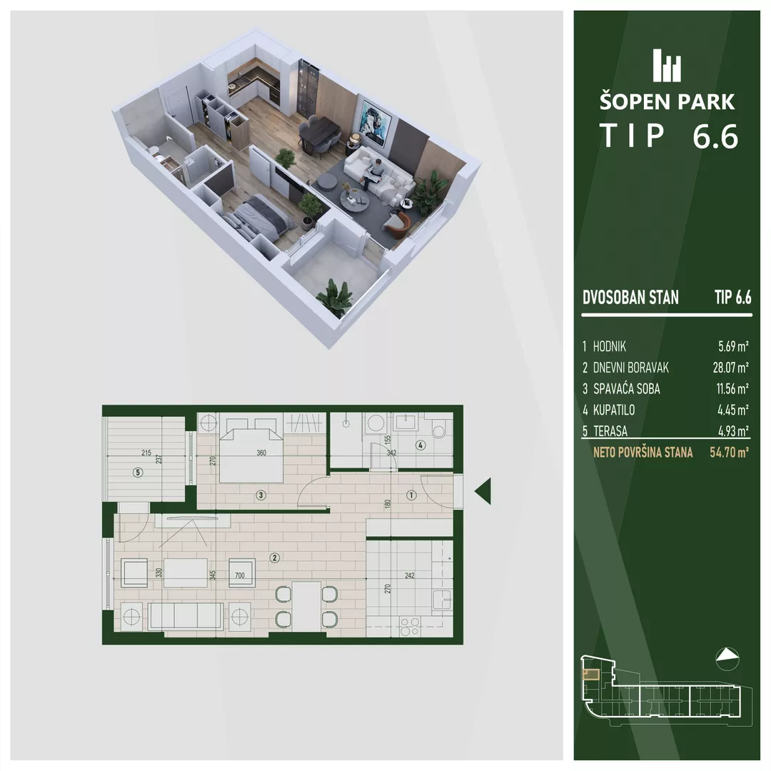 Dvosoban stan | 4zida